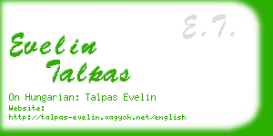 evelin talpas business card